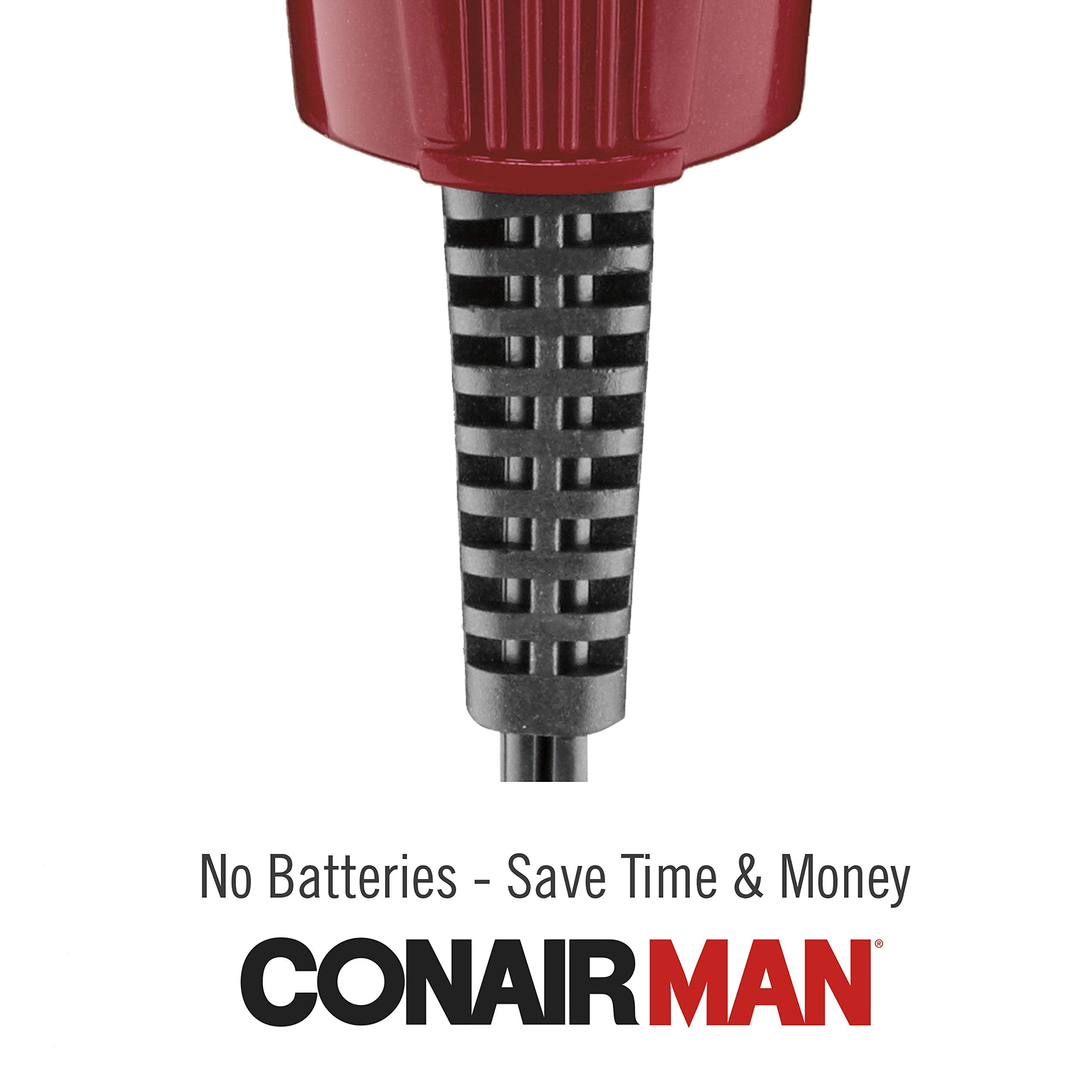 Conair Man Beard&Mustache Trimmer,Includes 3 All-Purpose Combs - Corded/Plug-In,Men